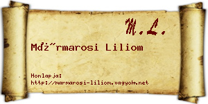 Mármarosi Liliom névjegykártya